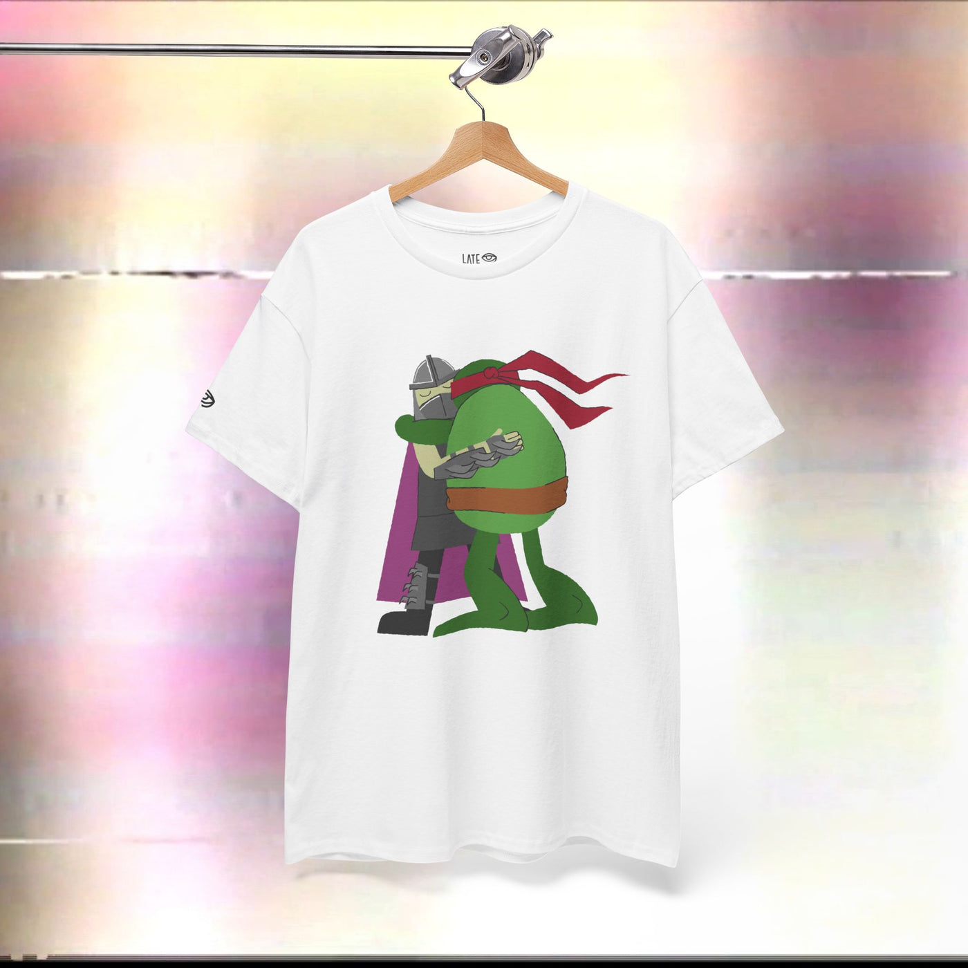 Everyone Needs a Hug! TMNT Raphael and Shredder Hug Tee, Unisex Heavy Cotton Tee