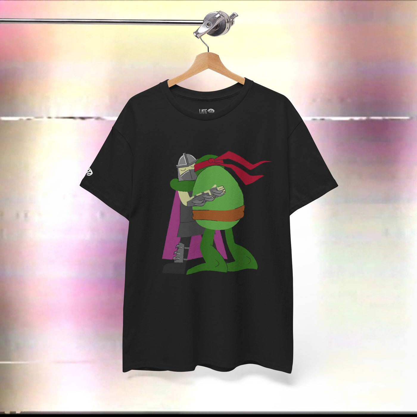 Everyone Needs a Hug! TMNT Raphael and Shredder Hug Tee, Unisex Heavy Cotton Tee