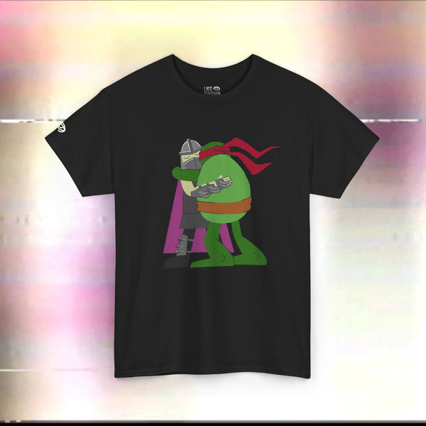 Everyone Needs a Hug! TMNT Raphael and Shredder Hug Tee, Unisex Heavy Cotton Tee